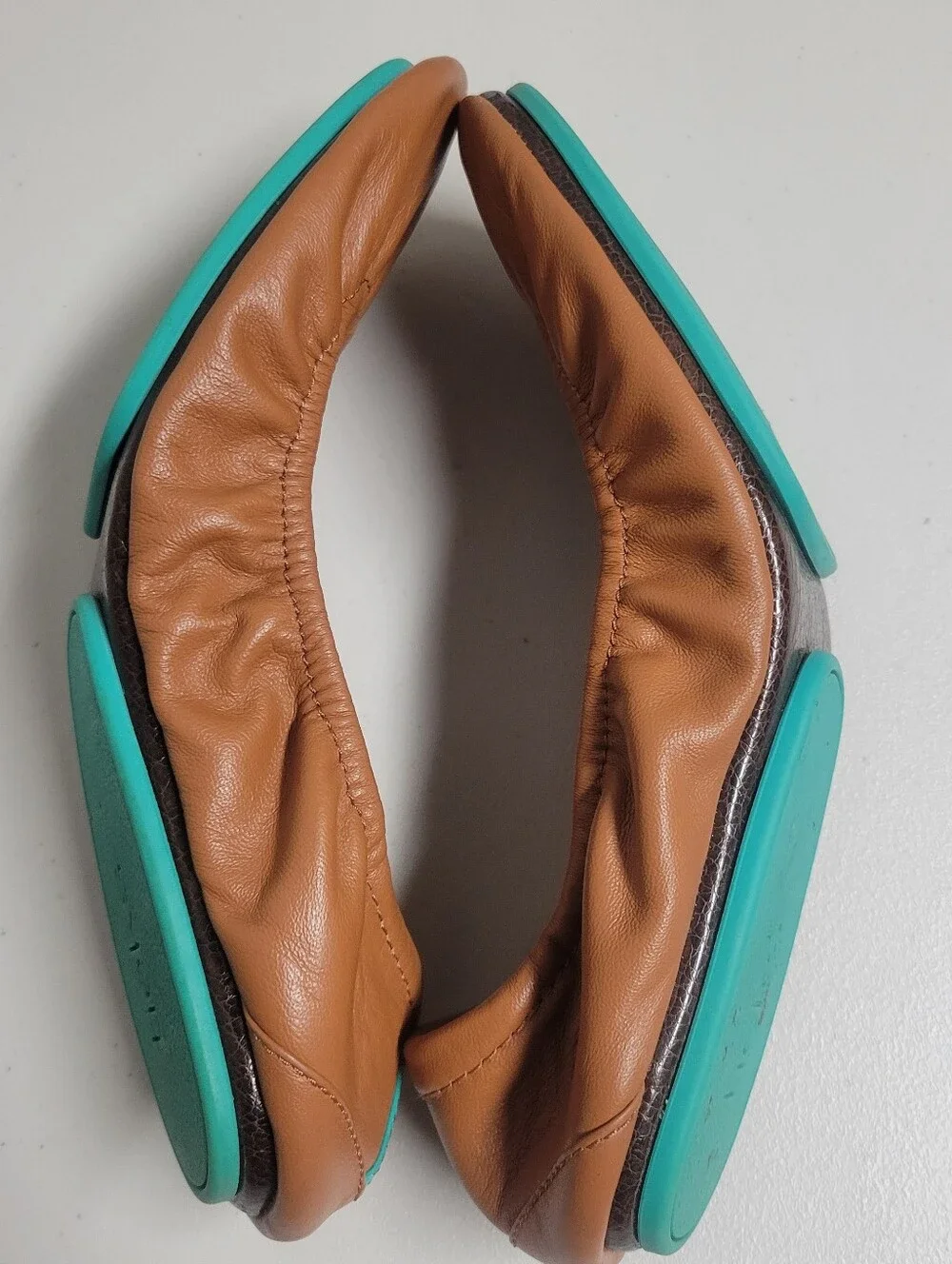Teiks By Gravielli Foldable Ballet Flats Size 9 In Chesnut Color.